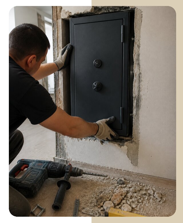 Монтаж сейфа в стену в Дюртюли по цене от 4691 р. | ДвериЛегко-Дюр